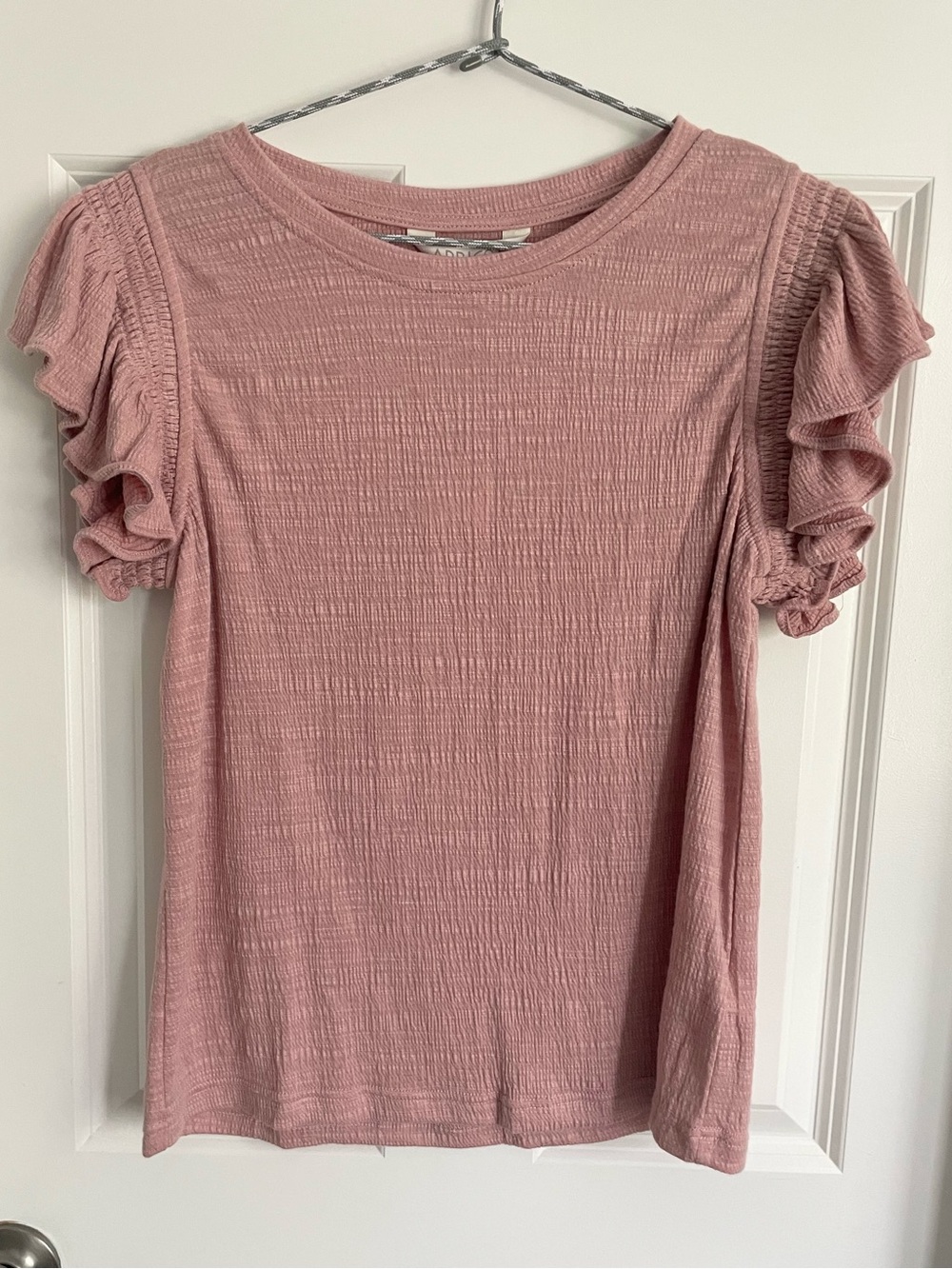 APRICOT UK Ruffle Short Cap Sleeve Top NWT